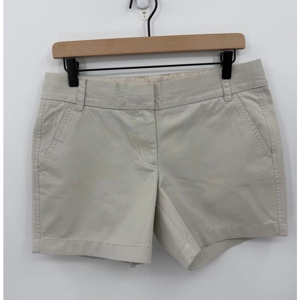 J.Crew Khaki City Fit Chino Shorts 5 Inch Cotton Casual Preppy Size 6 NWT Summer